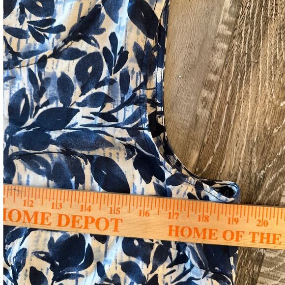 J. Jill Purejill Floral Sleeveless Tunic Top Small Tiered 100% Tencel Tank - Picture 9 of 10